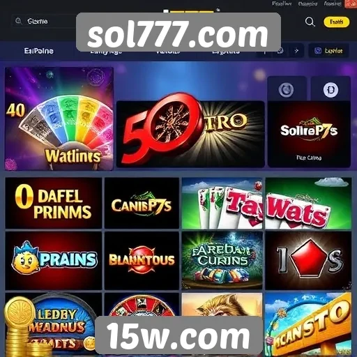 Visão geral dos jogos disponíveis no sol777.com