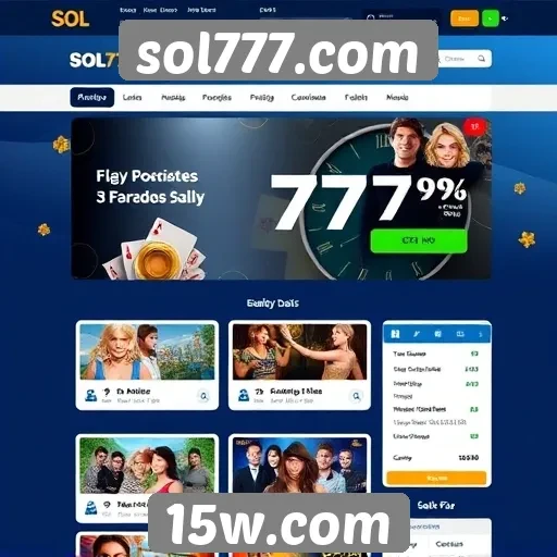 Facilidade de navegação e design do site sol777.com