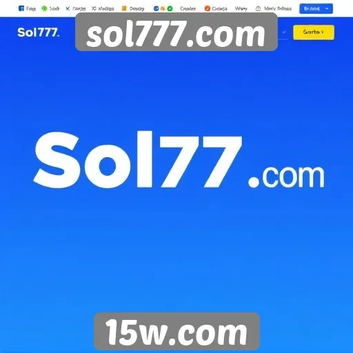 Navegação e design do site sol777.com